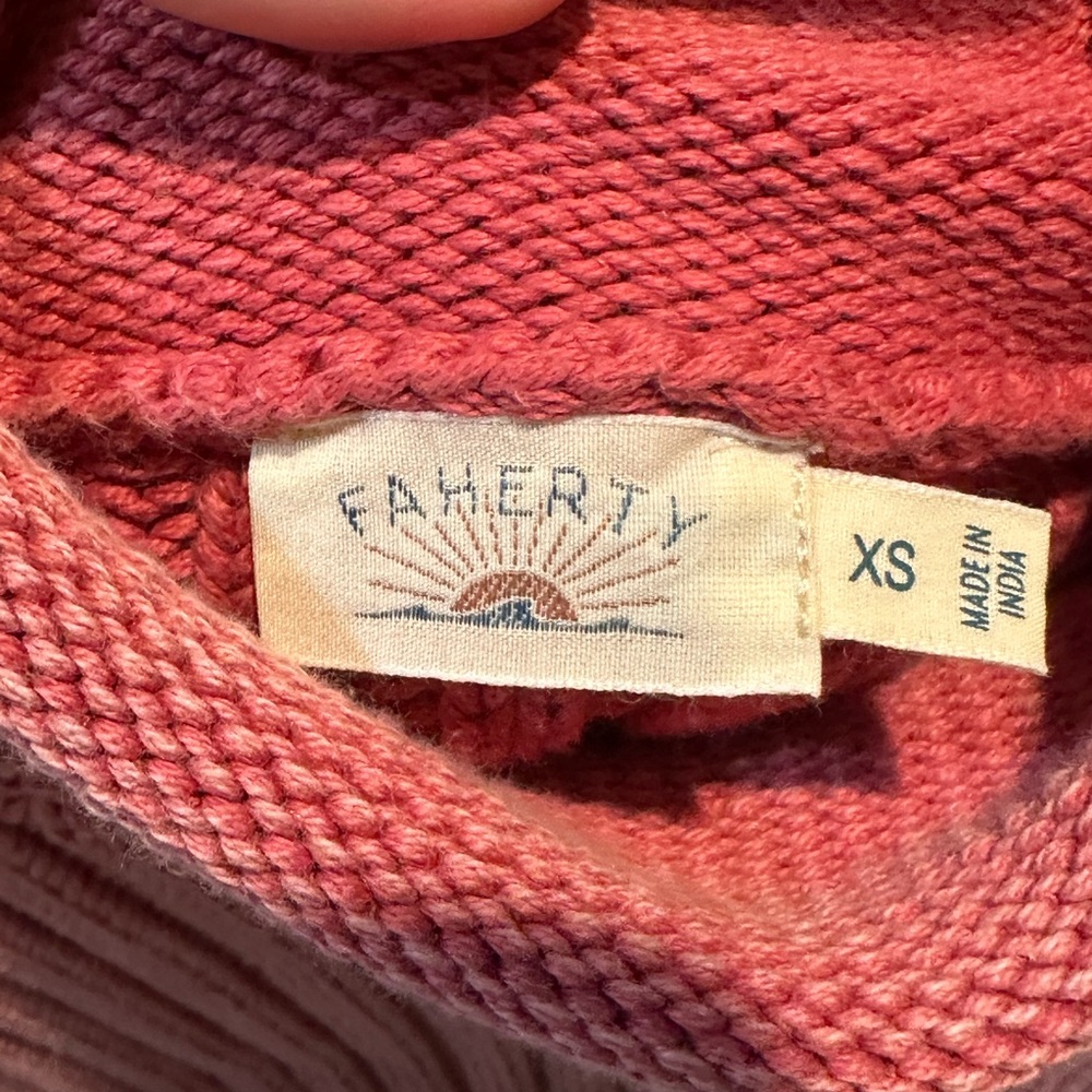 Faherty Sunwashed Cable Rolled Neck - image 3